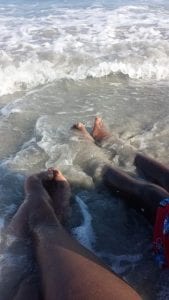 Chuck Feet In Ocean